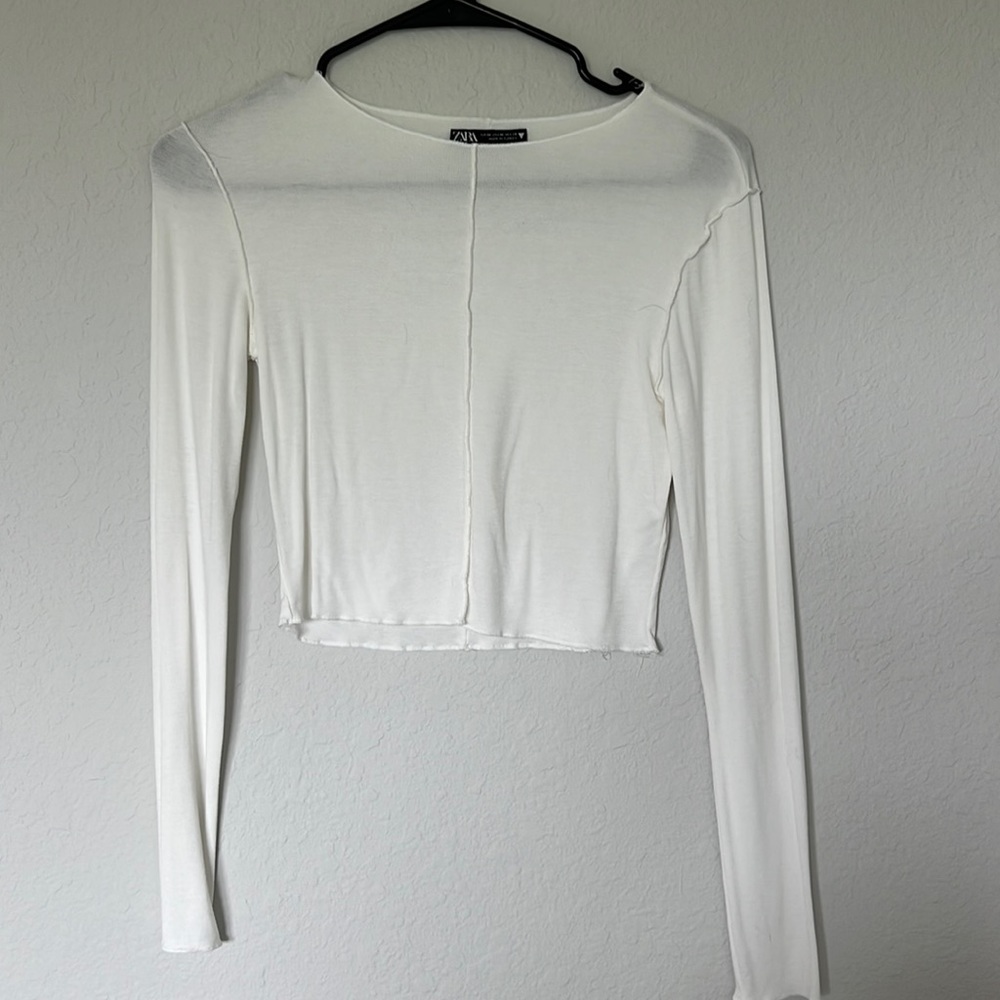Zara white long sleeve